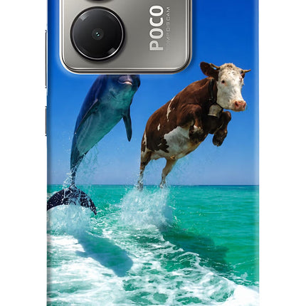 Dolphin vs Cow Poco M7 Pro 5G Hard Case Back Cover by Casekaro