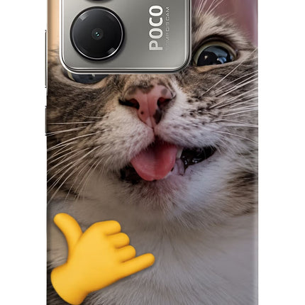Silly Cat Call Poco M7 Pro 5G Hard Case Back Cover by Casekaro