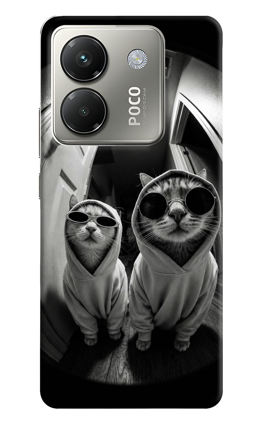 Hood Cats Poco M7 Pro 5G Back Cover, Hard case