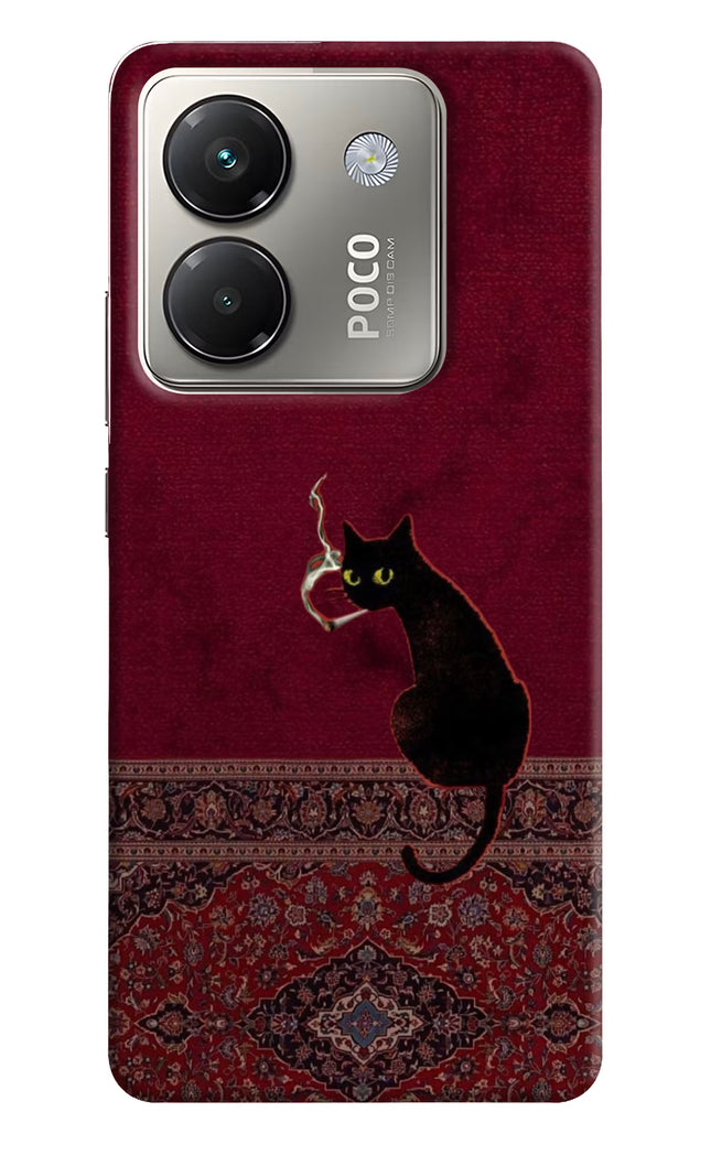 Midnight Cat Poco M7 Pro 5G Hard Case Back Cover by Casekaro