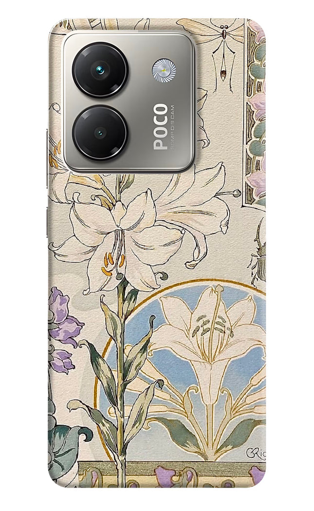 White Lily Poco M7 Pro 5G Hard Case Back Cover by Casekaro