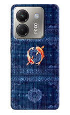 Koi Blue Poco M7 Pro 5G Hard Case Back Cover by Casekaro