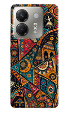 Folk Print Poco M7 Pro 5G Hard Case Back Cover by Casekaro