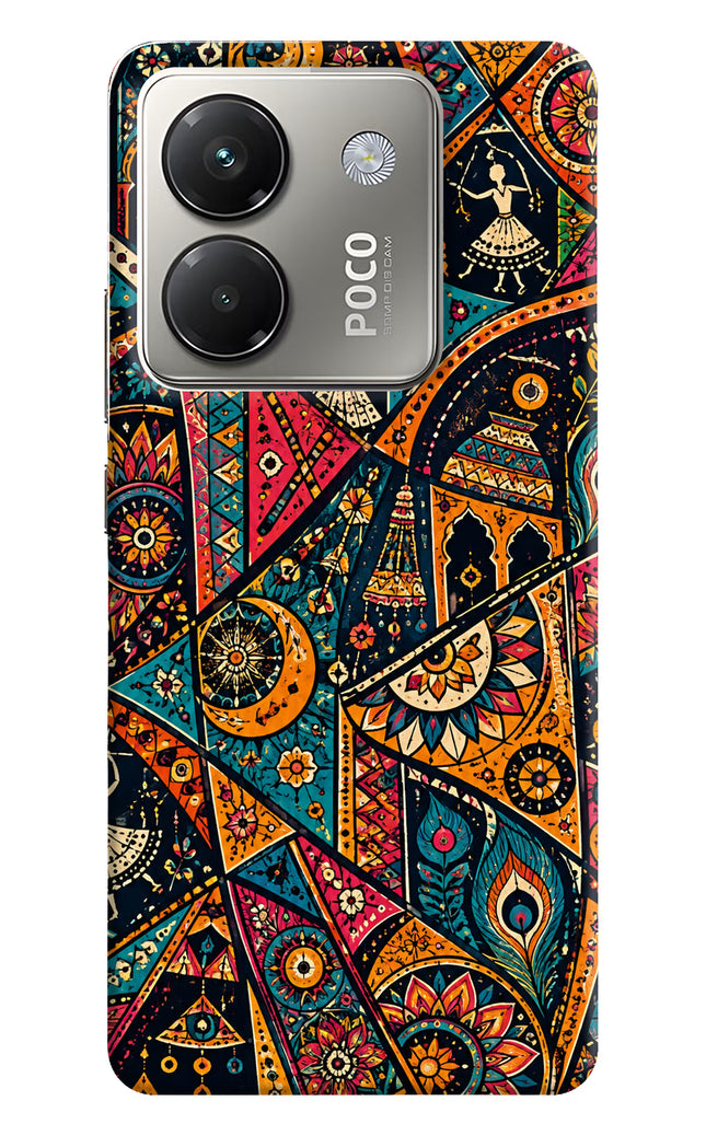 Folk Print Poco M7 Pro 5G Hard Case Back Cover by Casekaro