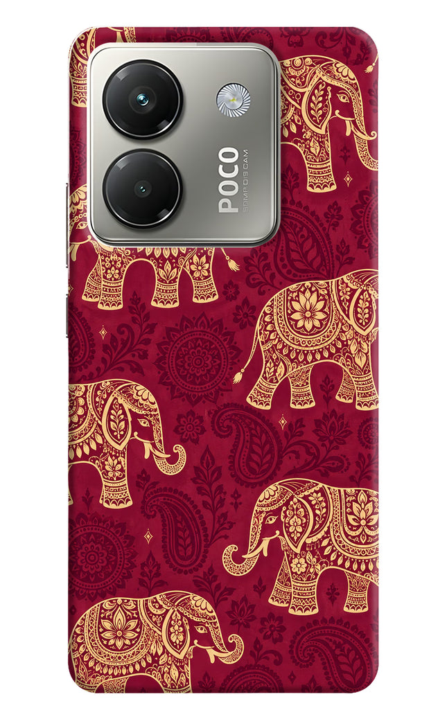 Maroon Elephant Poco M7 Pro 5G Back Cover