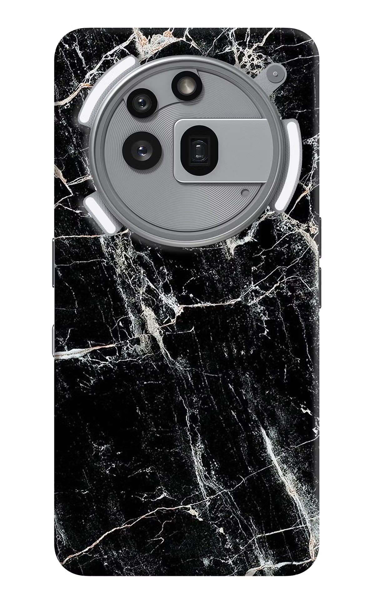 Black Marble Texture Nothing Phone 3a Pro Hard Case Back Cover by Casekaro