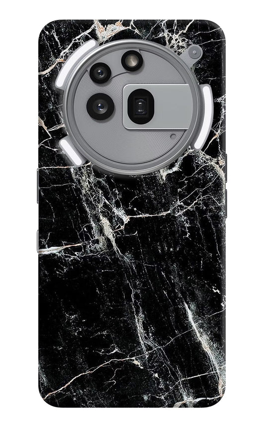 Black Marble Texture Nothing Phone 3a Pro Hard Case Back Cover by Casekaro