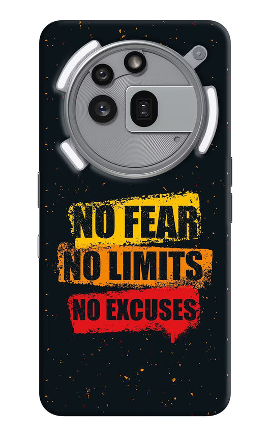 No Fear No Limits No Excuse Nothing Phone 3a Pro Hard Case Back Cover by Casekaro