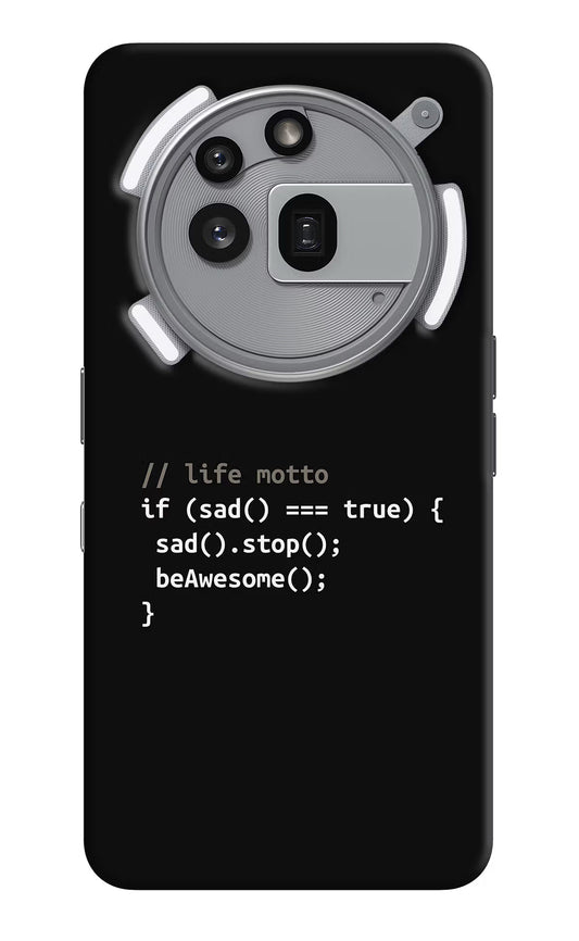 Life Motto Code Nothing Phone 3a Pro Hard Case Back Cover by Casekaro