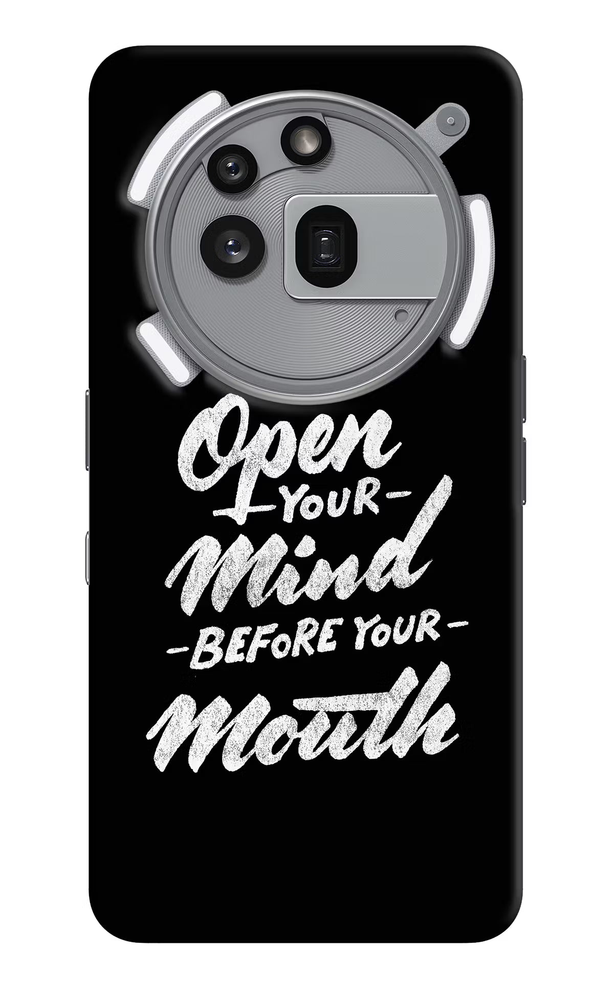 Open Your Mind Before Your Mouth Nothing Phone 3a Pro Hard Case Back Cover by Casekaro