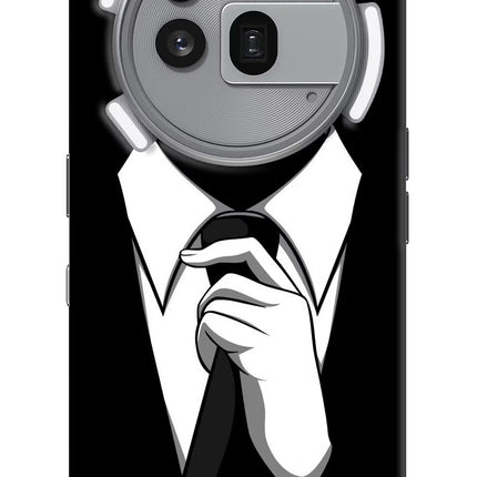 Black Tie Nothing Phone 3a Pro Hard Case Back Cover by Casekaro