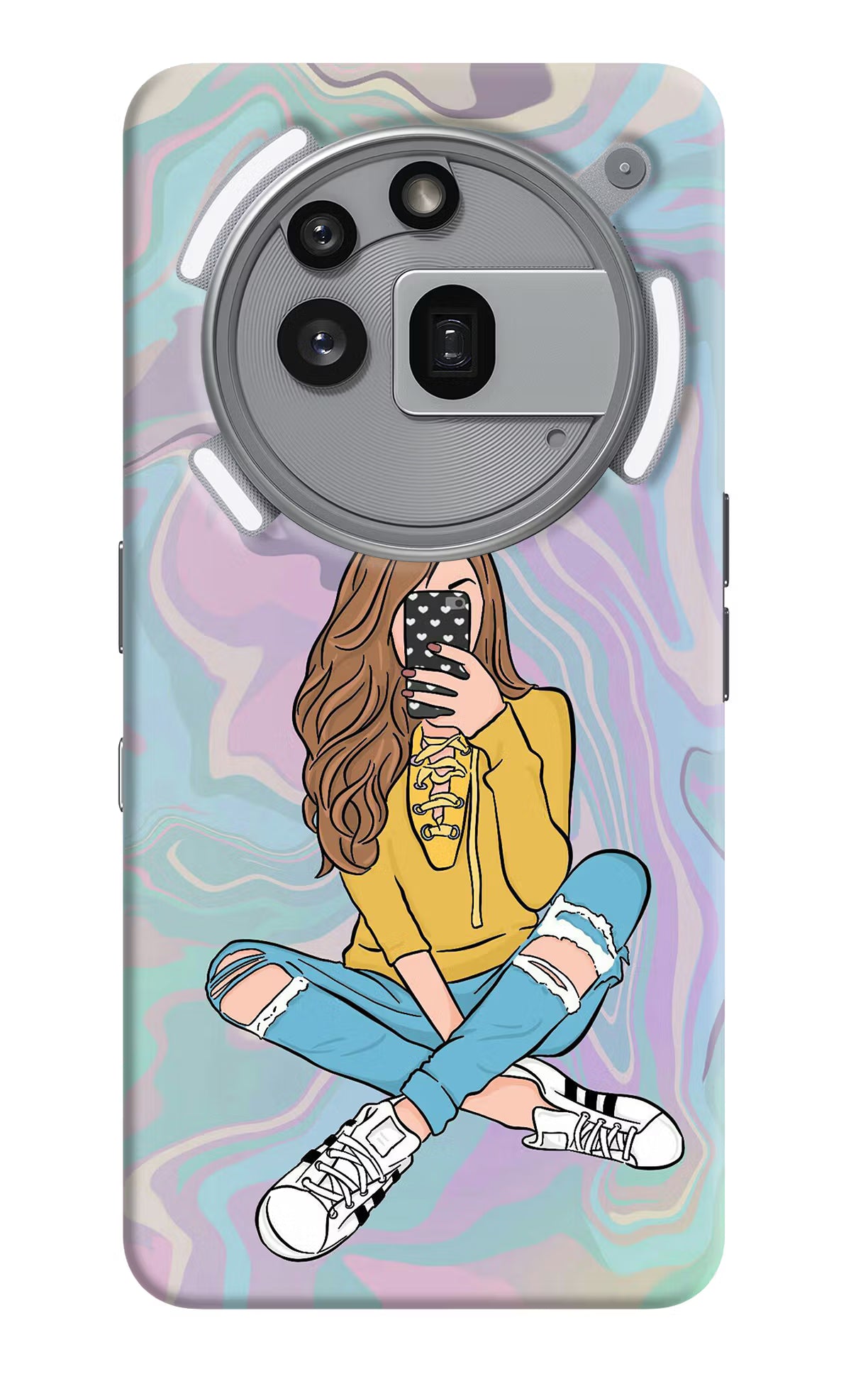 Selfie Girl Nothing Phone 3a Pro Hard Case Back Cover by Casekaro
