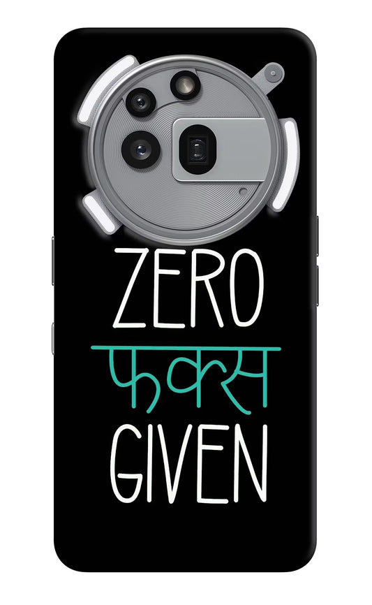 Zero Fucks Given Nothing Phone 3a Pro Hard Case Back Cover by Casekaro