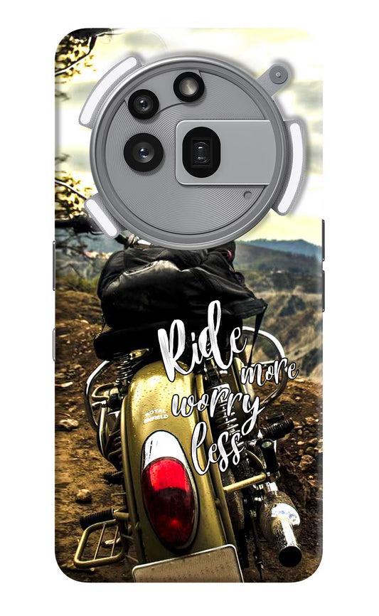Ride More Worry Less Nothing Phone 3a Pro Hard Case Back Cover by Casekaro