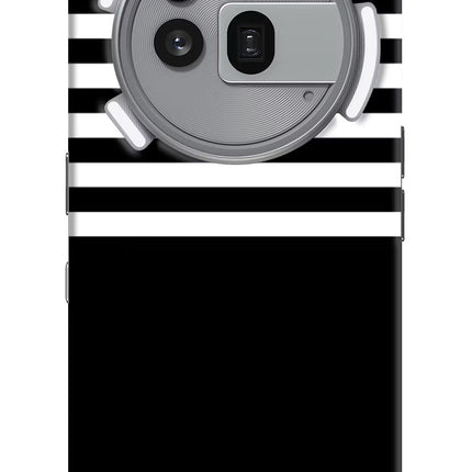 Black and White Print Nothing Phone 3a Pro Hard Case Back Cover by Casekaro