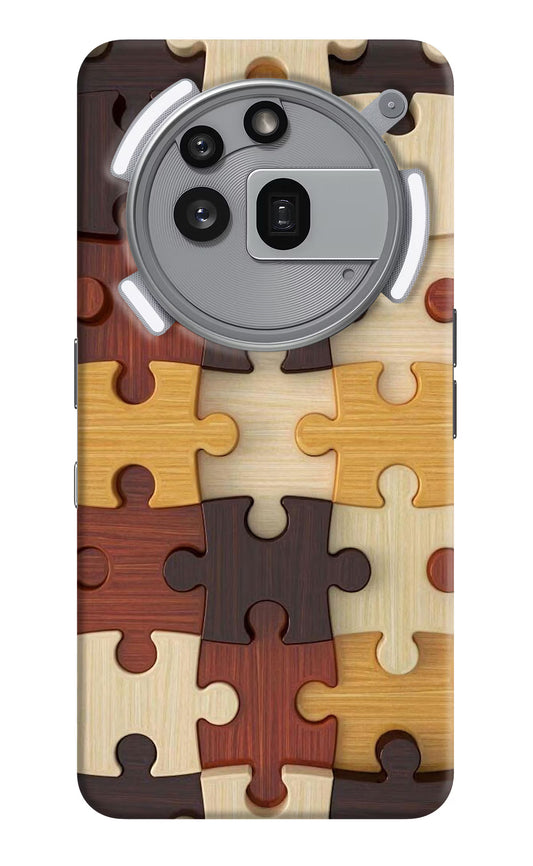 Wooden Puzzle Nothing Phone 3a Pro Hard Case Back Cover by Casekaro