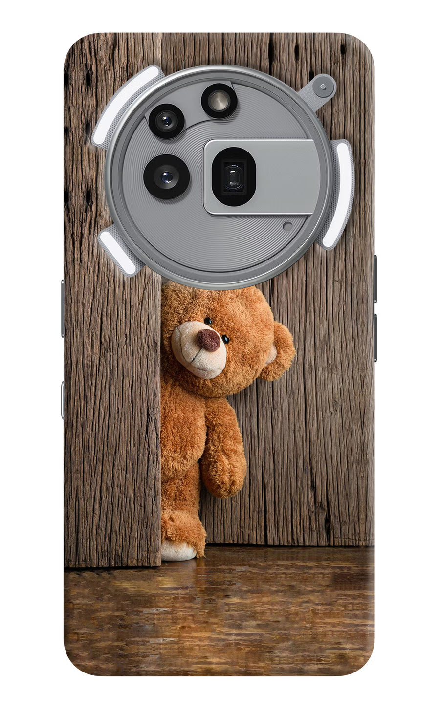 Teddy Wooden Nothing Phone 3a Pro Back Cover, Hard case