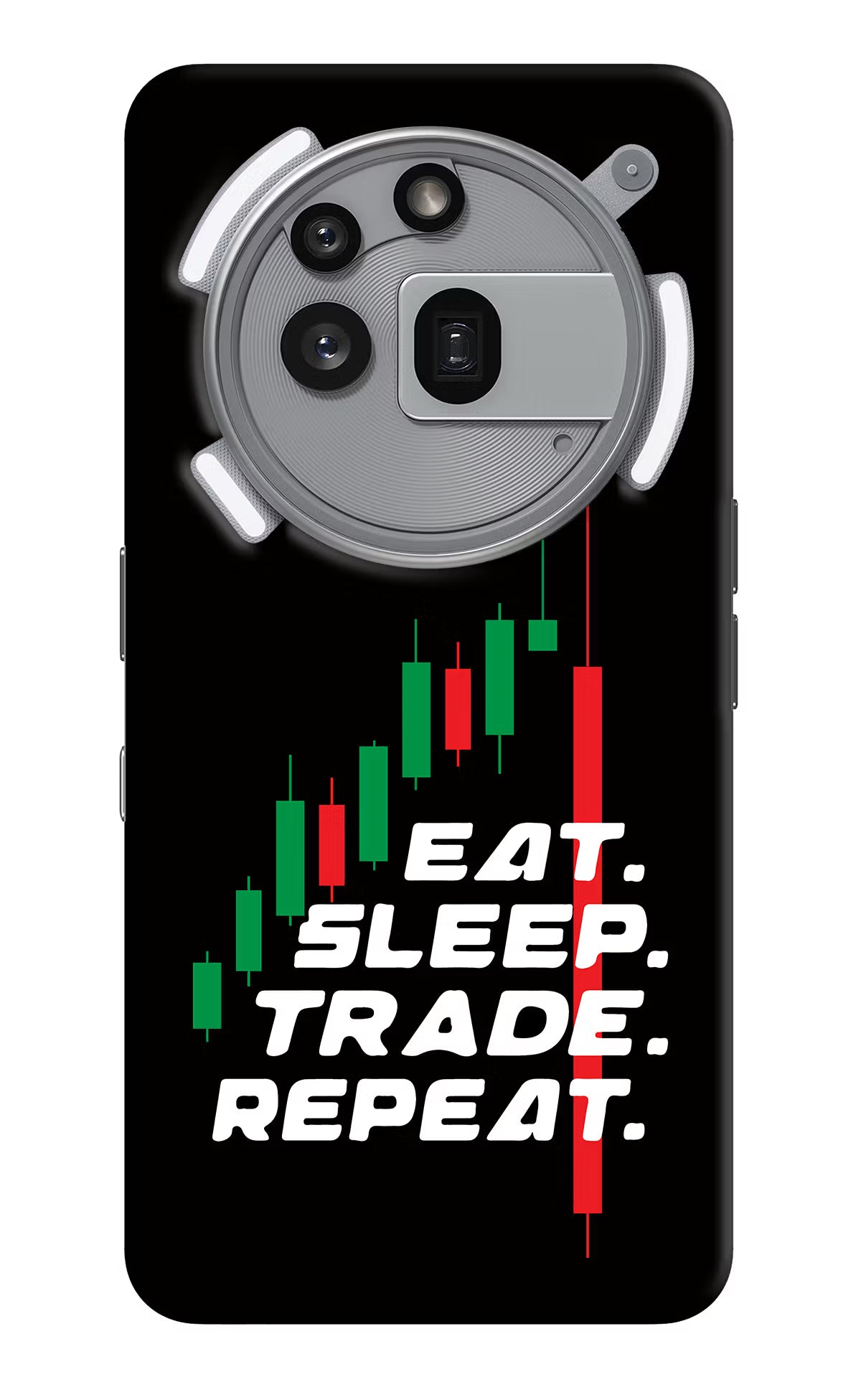Eat Sleep Trade Repeat Nothing Phone 3a Pro Hard Case Back Cover by Casekaro