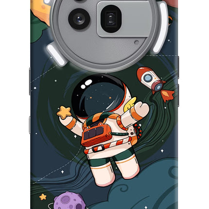 Cartoon Astronaut Nothing Phone 3a Pro Hard Case Back Cover by Casekaro