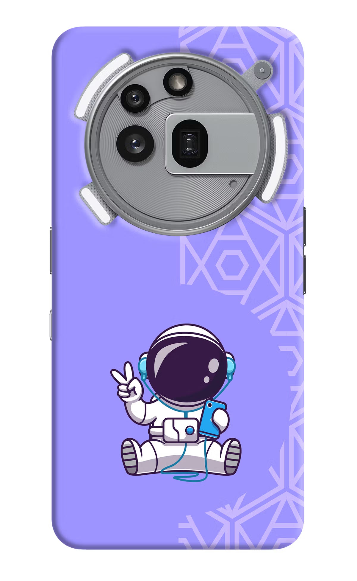 Cute Astronaut Chilling Nothing Phone 3a Pro Hard Case Back Cover by Casekaro