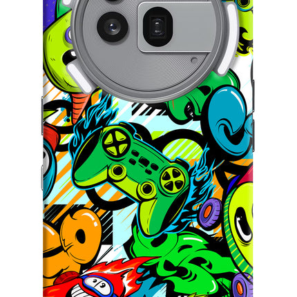 Game Doodle Nothing Phone 3a Pro Hard Case Back Cover by Casekaro