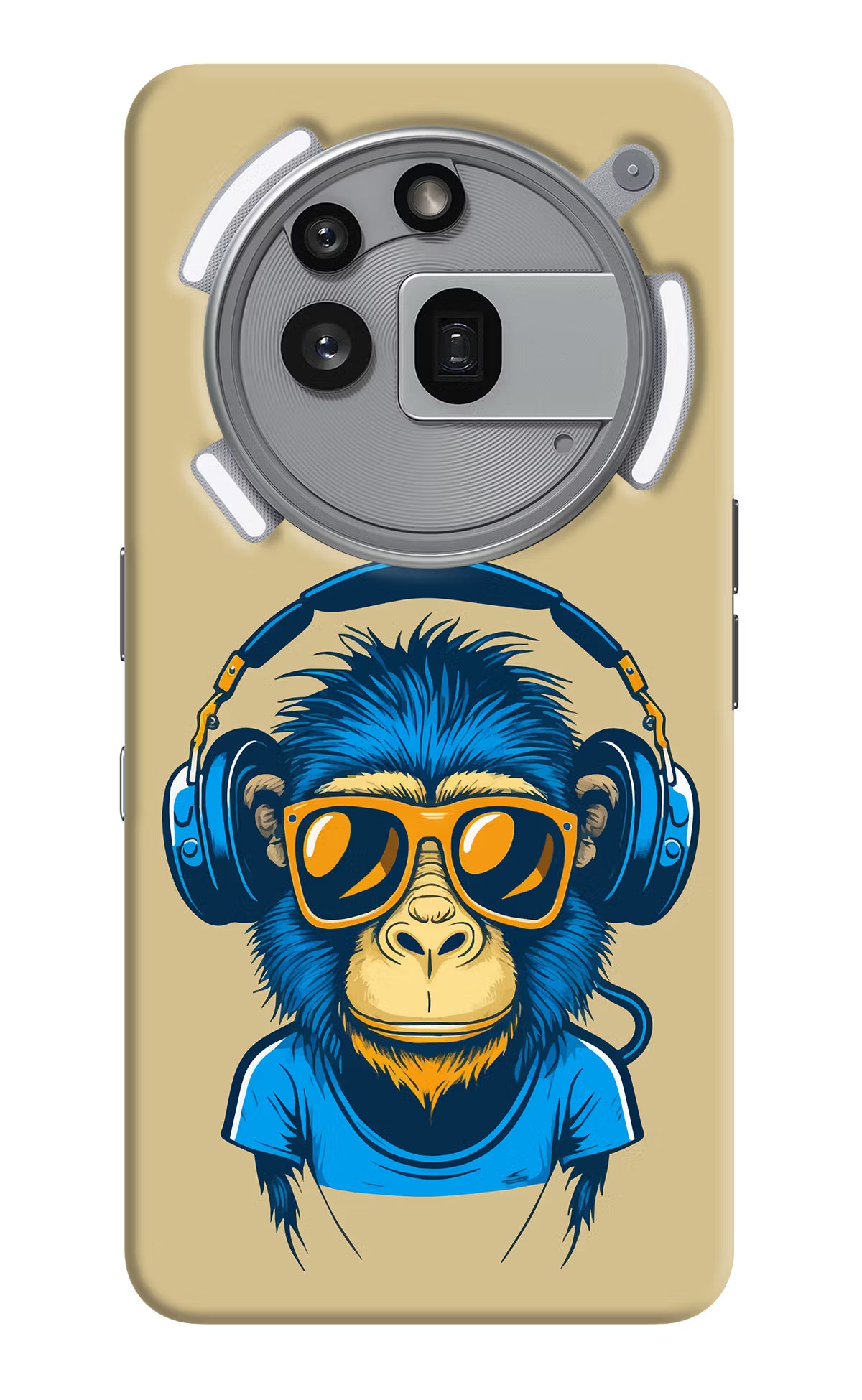 Monkey Headphone Nothing Phone 3a Pro Hard Case Back Cover by Casekaro