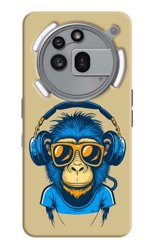 Monkey Headphone Nothing Phone 3a Pro Hard Case Back Cover by Casekaro