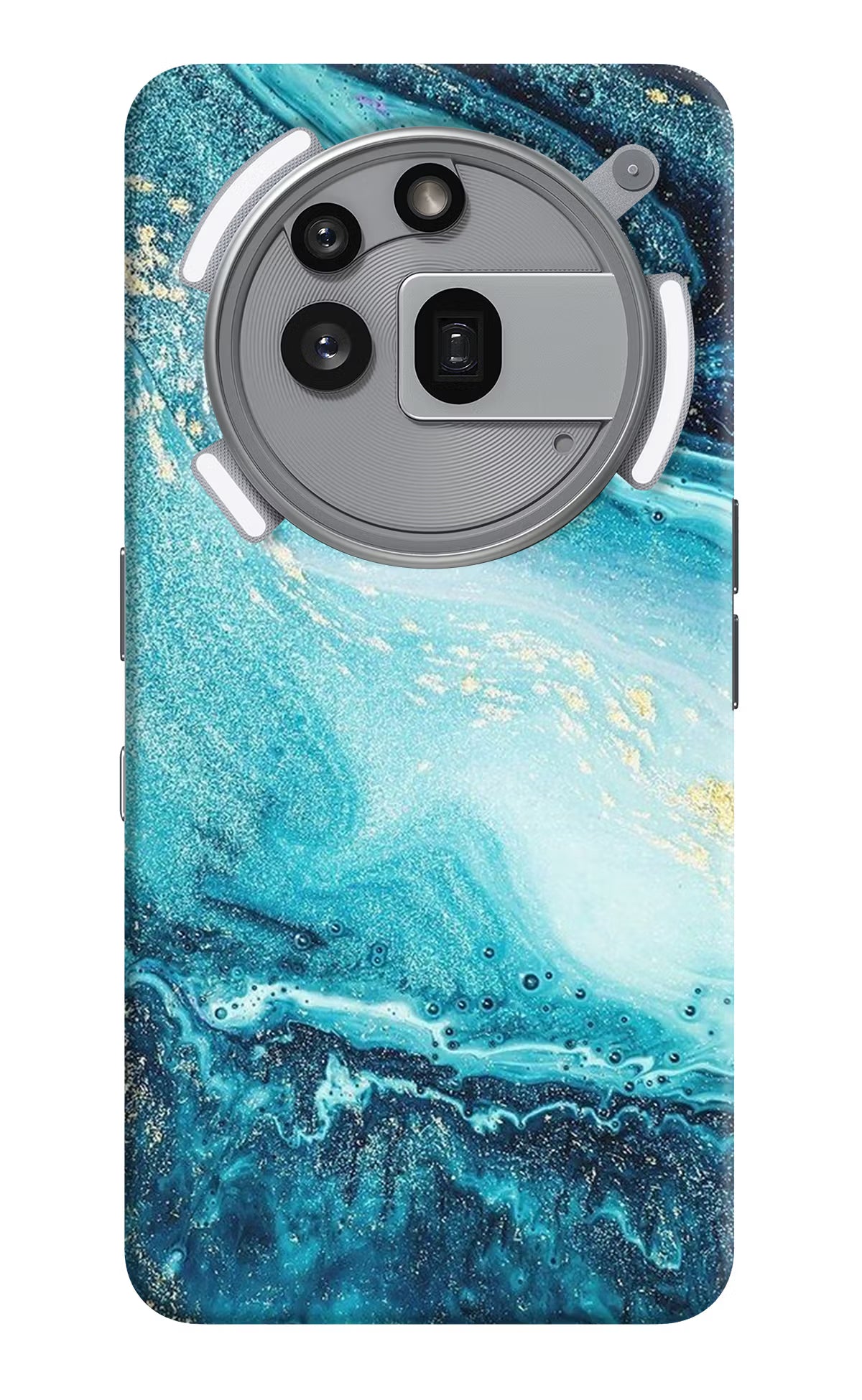 Blue Glitter Marble Nothing Phone 3a Pro Hard Case Back Cover by Casekaro