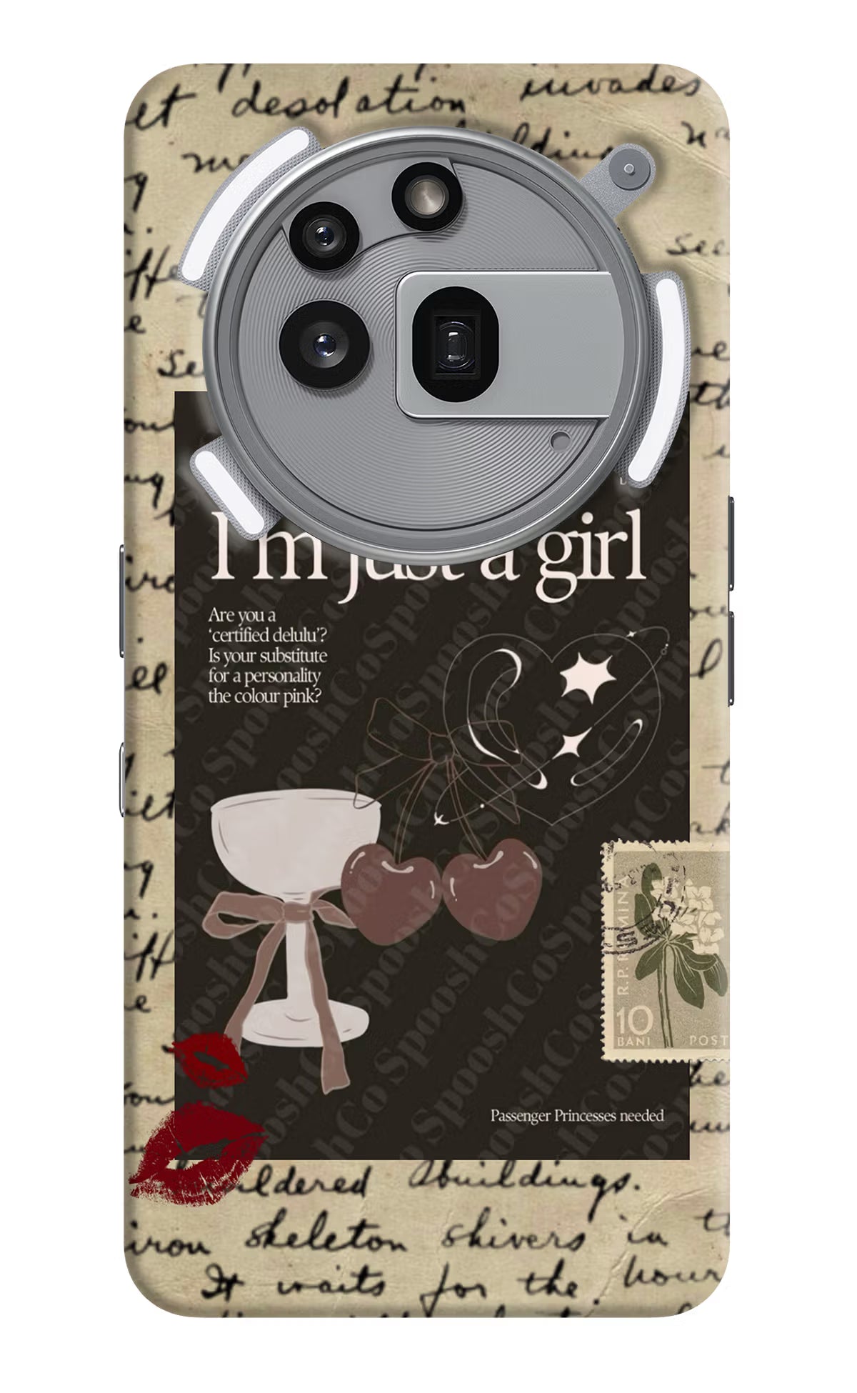 I am just a girl Nothing Phone 3a Pro Hard Case Back Cover by Casekaro