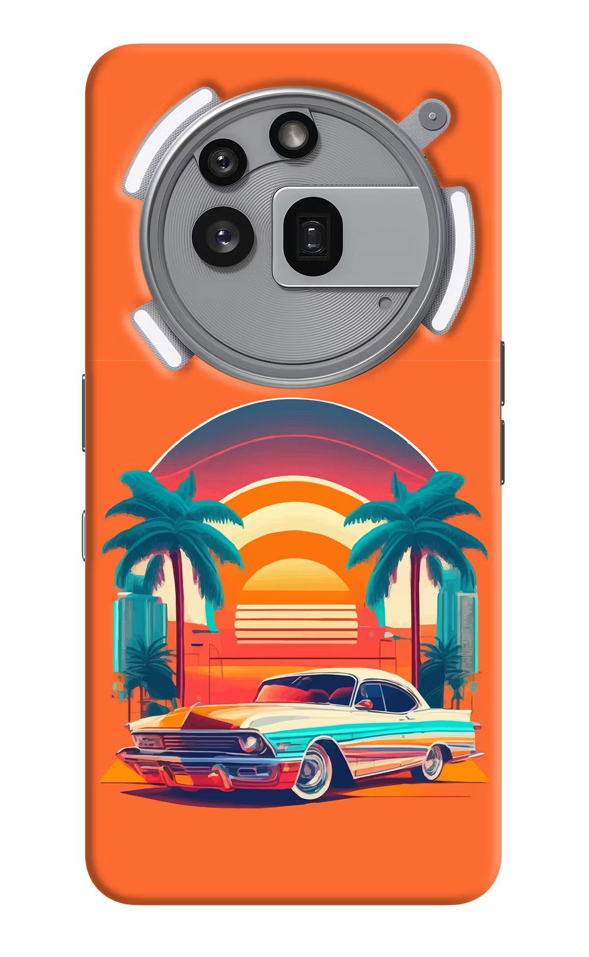 Palm Drive 80s Nothing Phone 3a Pro Hard Case Back Cover by Casekaro