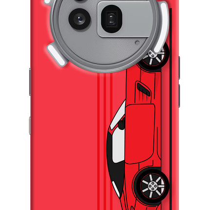 Red Velocity Nothing Phone 3a Pro Hard Case Back Cover by Casekaro