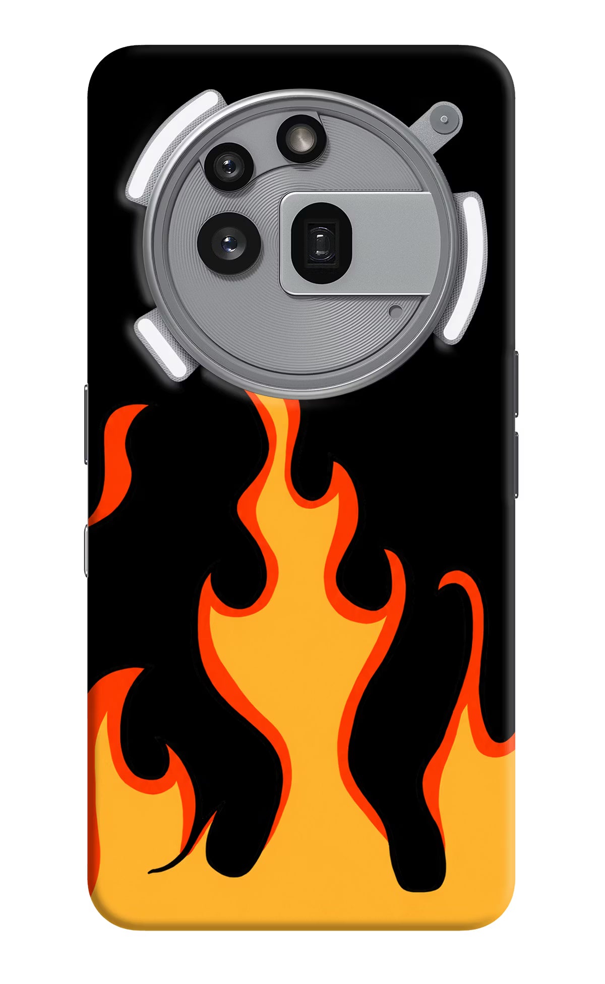 Fired Up – Black Nothing Phone 3a Pro Hard Case Back Cover by Casekaro