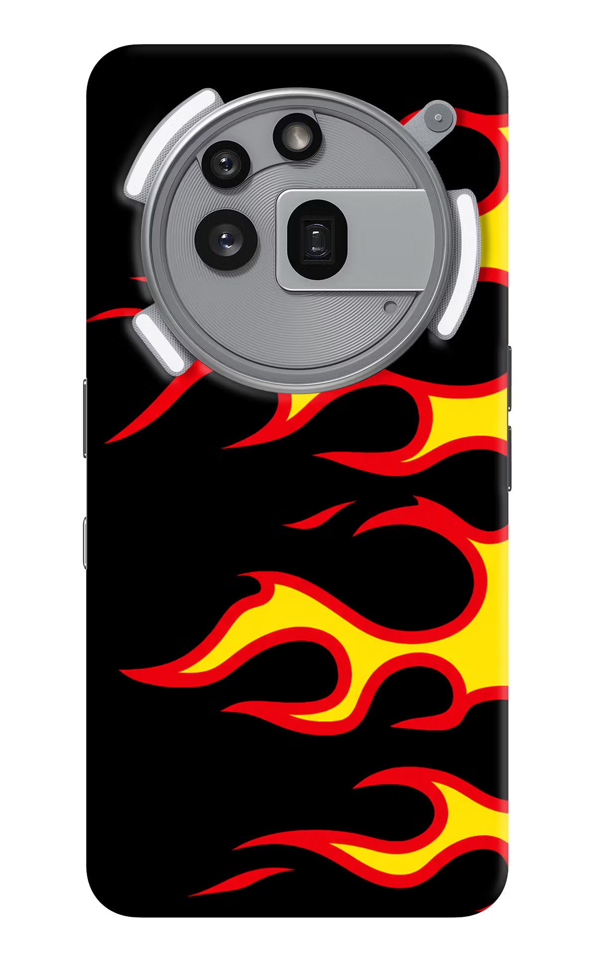 Side Sweep Flames Nothing Phone 3a Pro Hard Case Back Cover by Casekaro