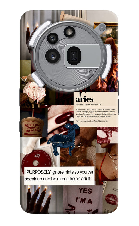 Zodiac Aries Nothing Phone 3a Pro Hard Case Back Cover by Casekaro