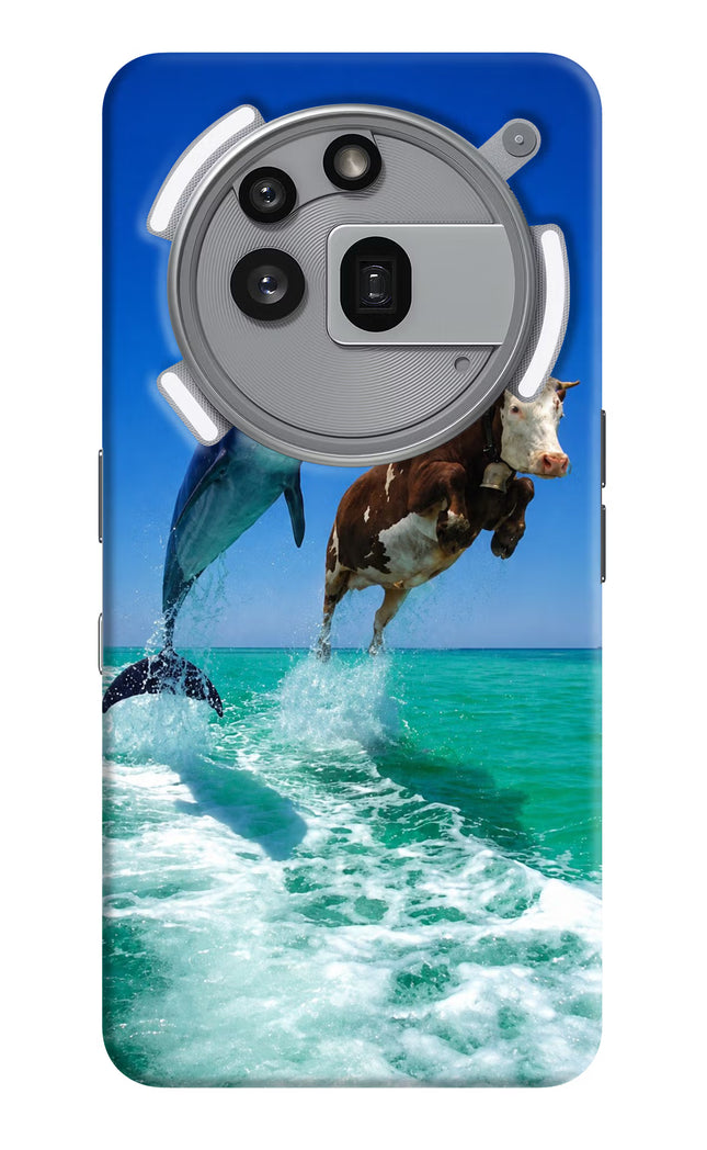 Dolphin vs Cow Nothing Phone 3a Pro Hard Case Back Cover by Casekaro