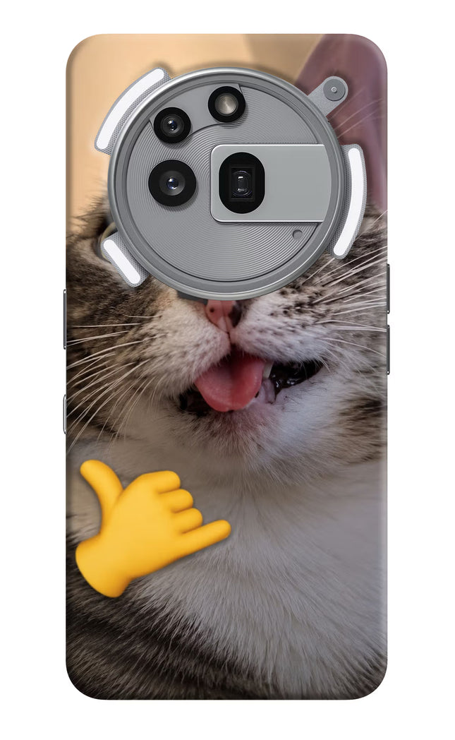 Silly Cat Call Nothing Phone 3a Pro Hard Case Back Cover by Casekaro