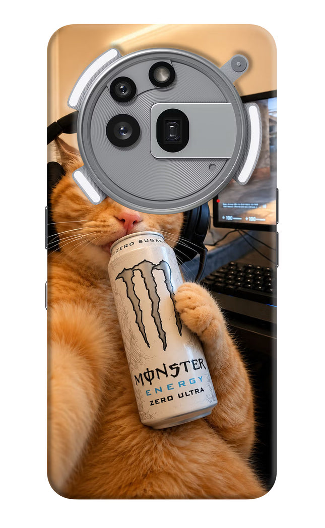 Gamer Cat Energy Nothing Phone 3a Pro Hard Case Back Cover by Casekaro