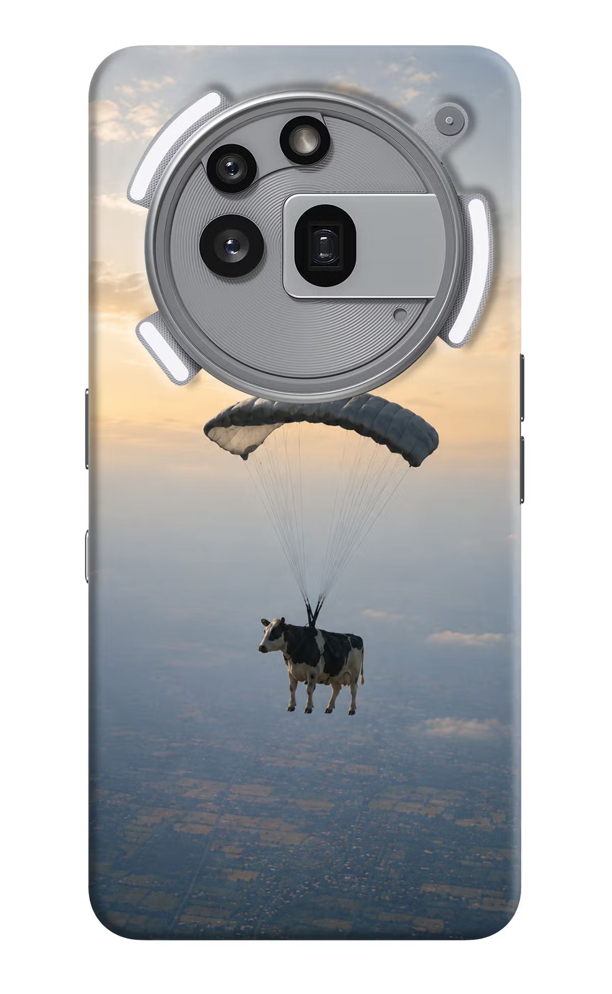 Skydiving Cow Nothing Phone 3a Pro Back Cover