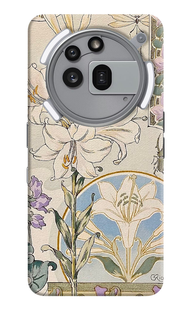 White Lily Nothing Phone 3a Pro Hard Case Back Cover by Casekaro