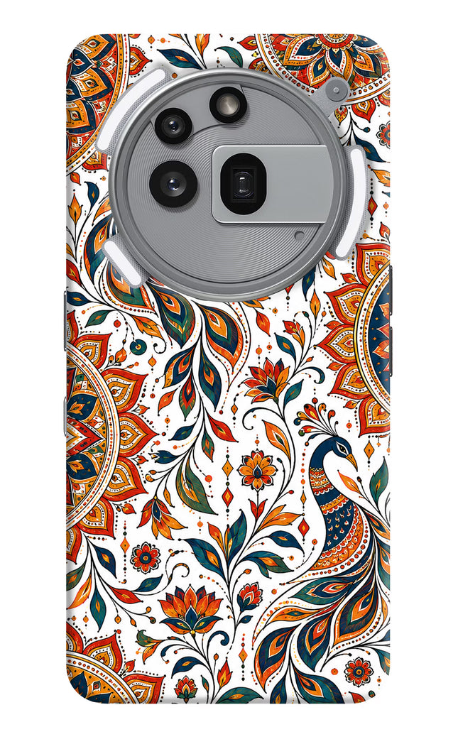 White Mayura Nothing Phone 3a Pro Hard Case Back Cover by Casekaro