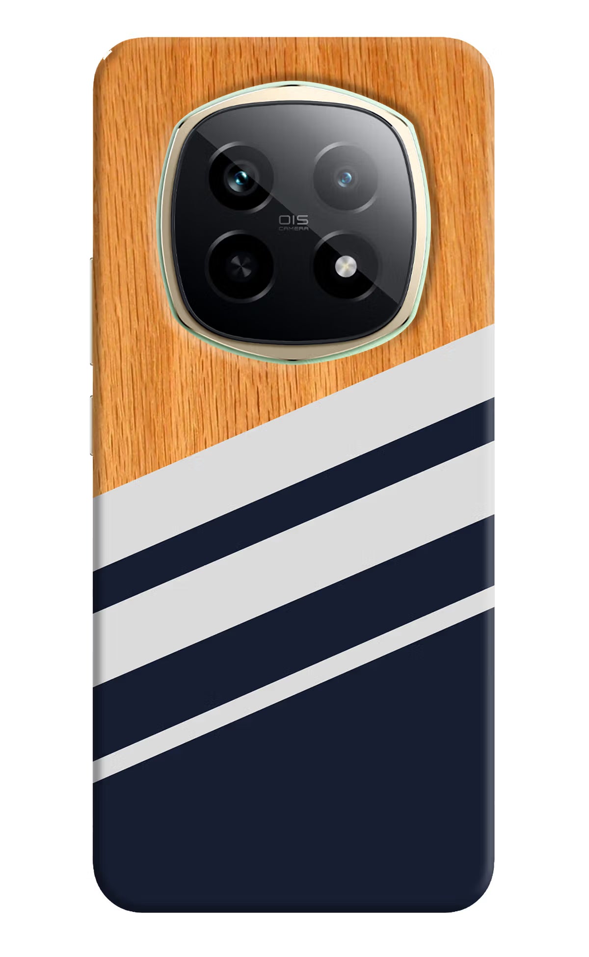 Blue and white wooden Realme P2 Pro 5G Hard Case Back Cover by Casekaro