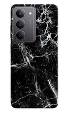 Black Marble Texture Realme 14x 5G Hard Case Back Cover by Casekaro