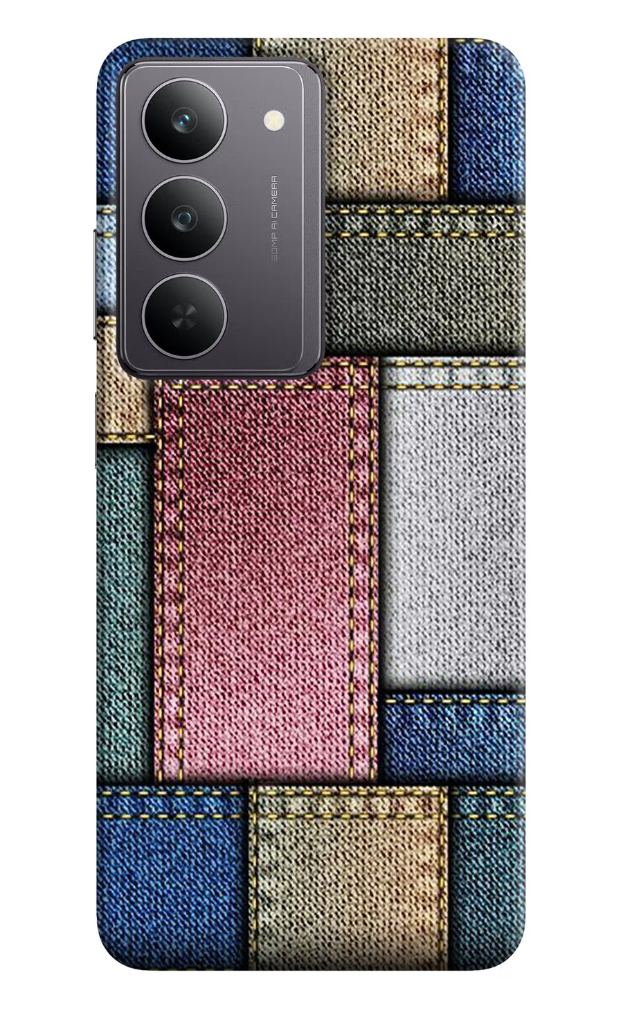 Multicolor Jeans Realme 14x 5G Back Cover, Hard case