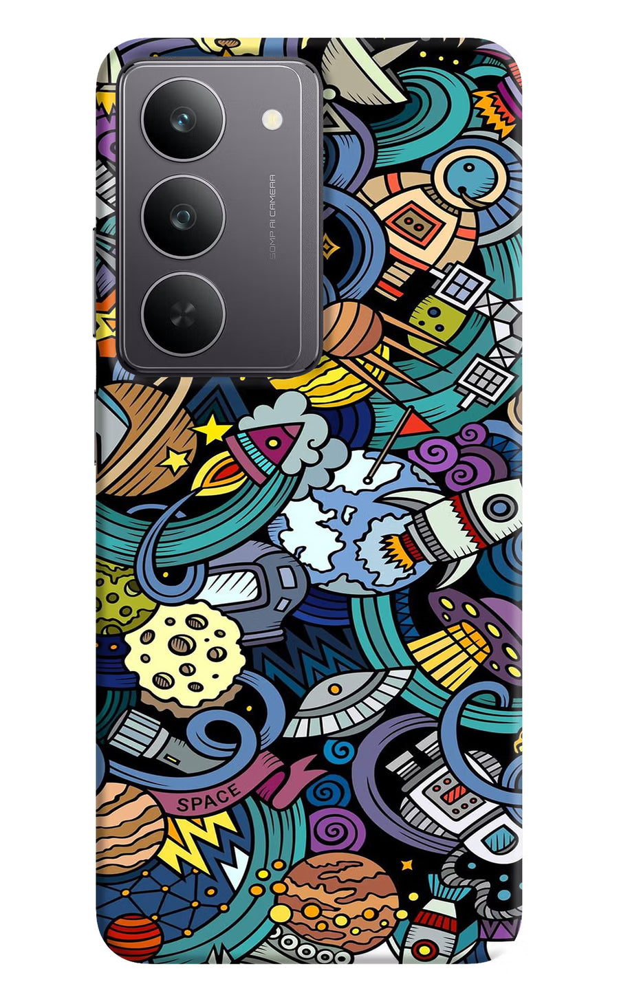 Space Abstract Realme 14x 5G Back Cover, Hard case