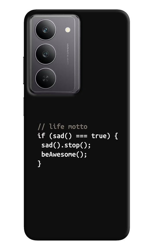 Life Motto Code Realme 14x 5G Hard Case Back Cover by Casekaro