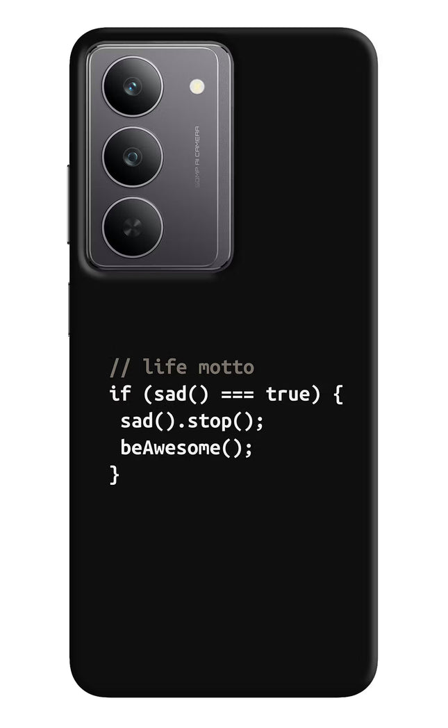 Life Motto Code Realme 14x 5G Hard Case Back Cover by Casekaro