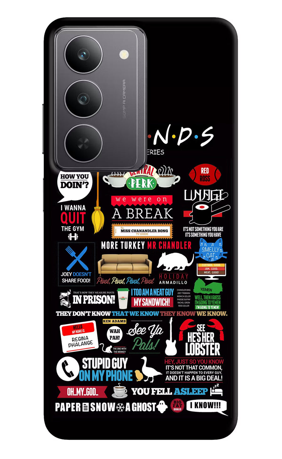 FRIENDS Realme 14x 5G Back Cover, Hard case
