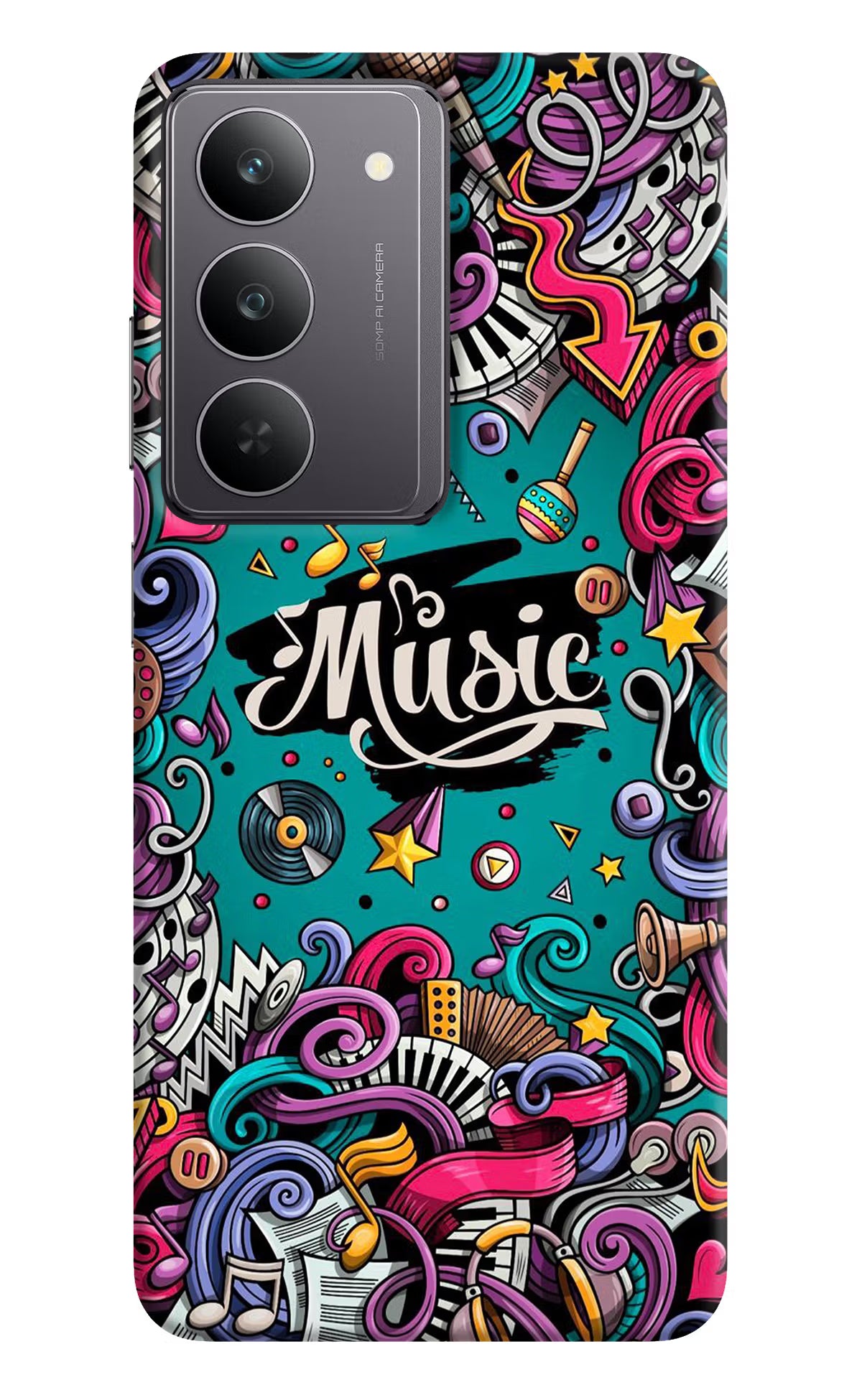 Music Graffiti Realme 14x 5G Hard Case Back Cover by Casekaro