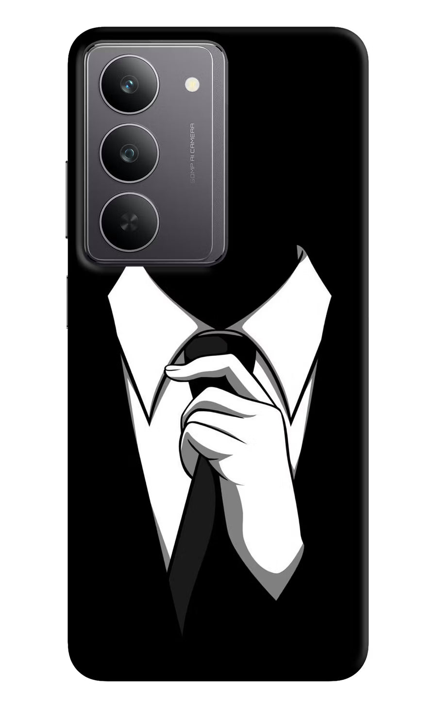 Black Tie Realme 14x 5G Back Cover, Hard case