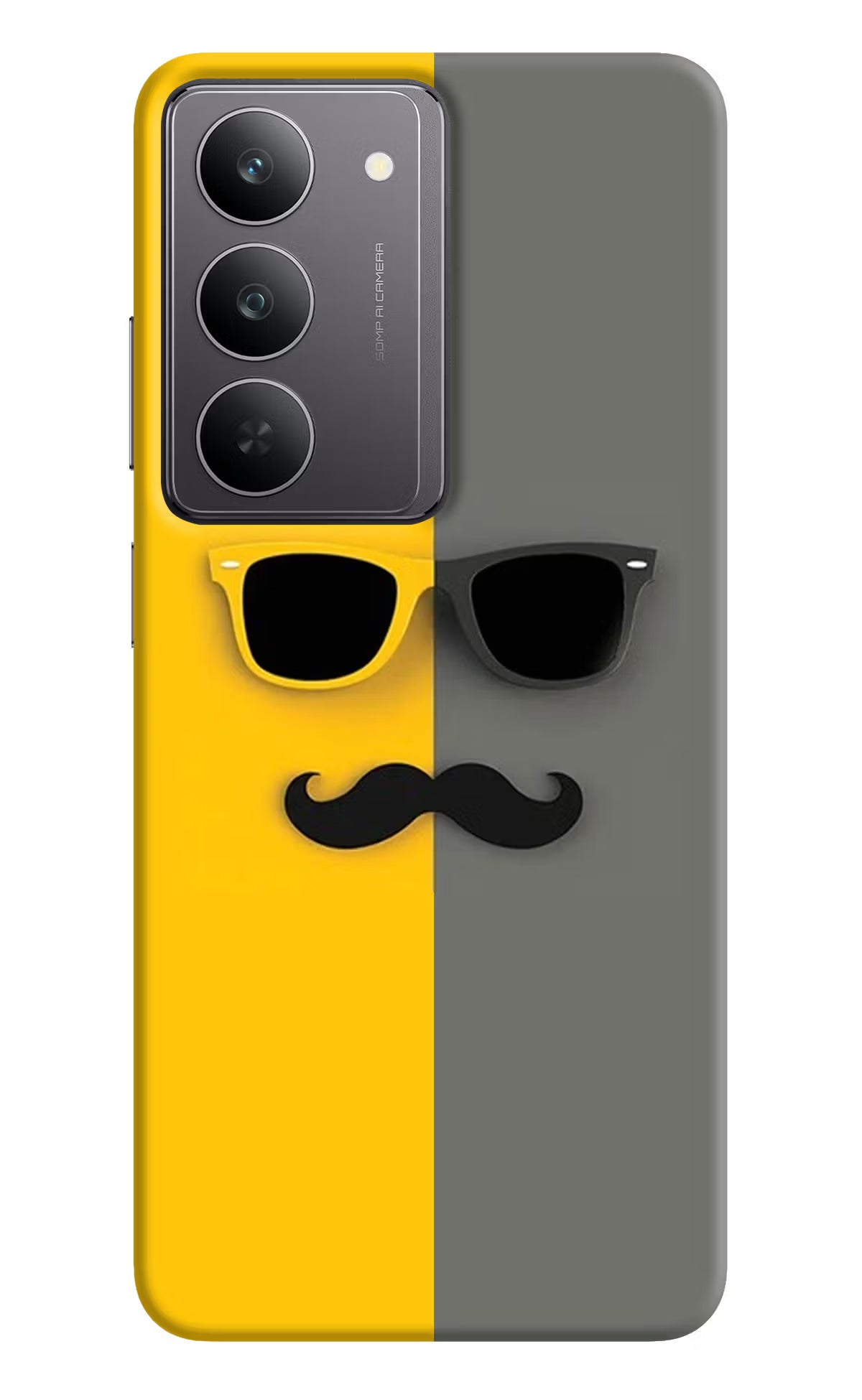 Sunglasses with Mustache Realme 14x 5G Hard Case Back Cover by Casekaro
